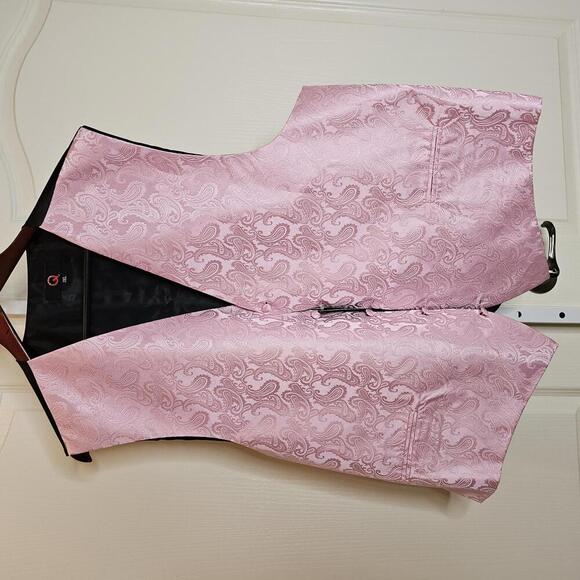 Elegant Q Italia Pink Paisley Vest - Picture 1 of 5